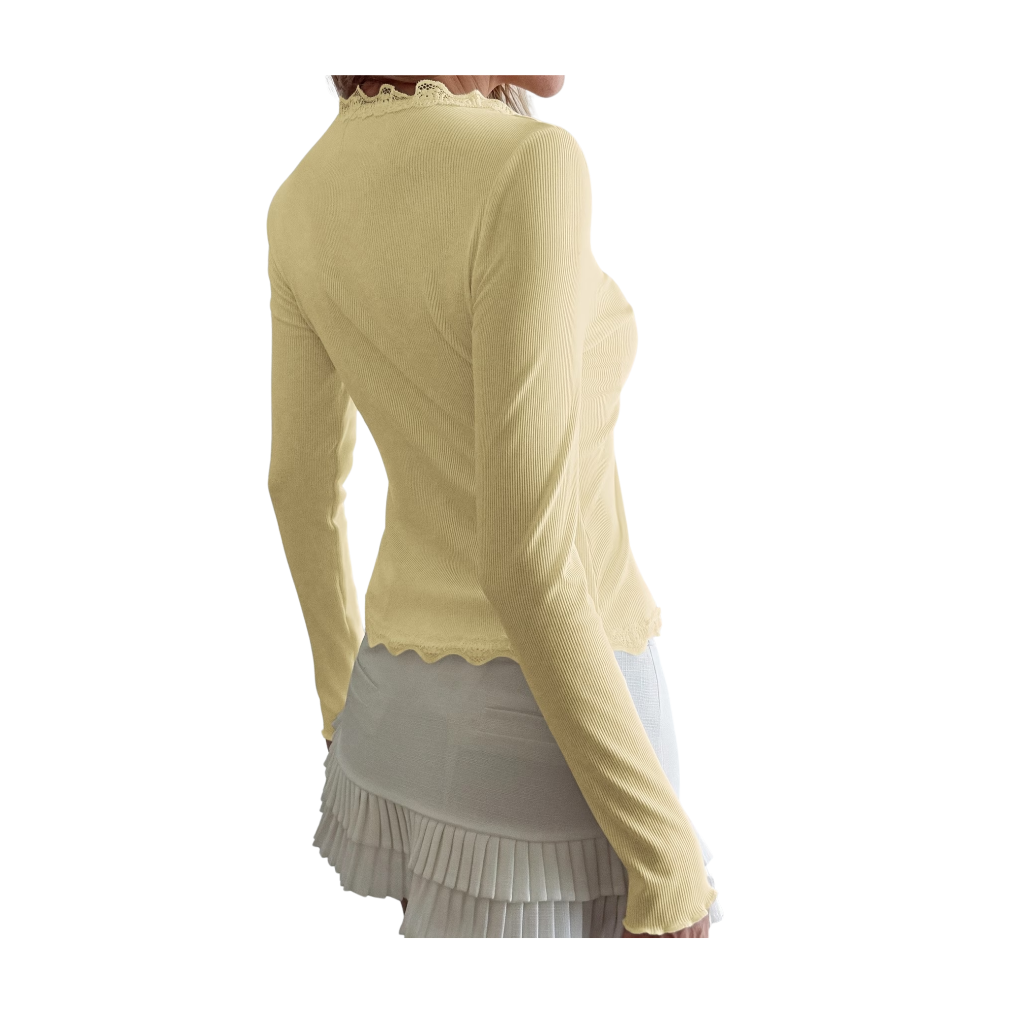 Slim Fit Cardigan Yellow