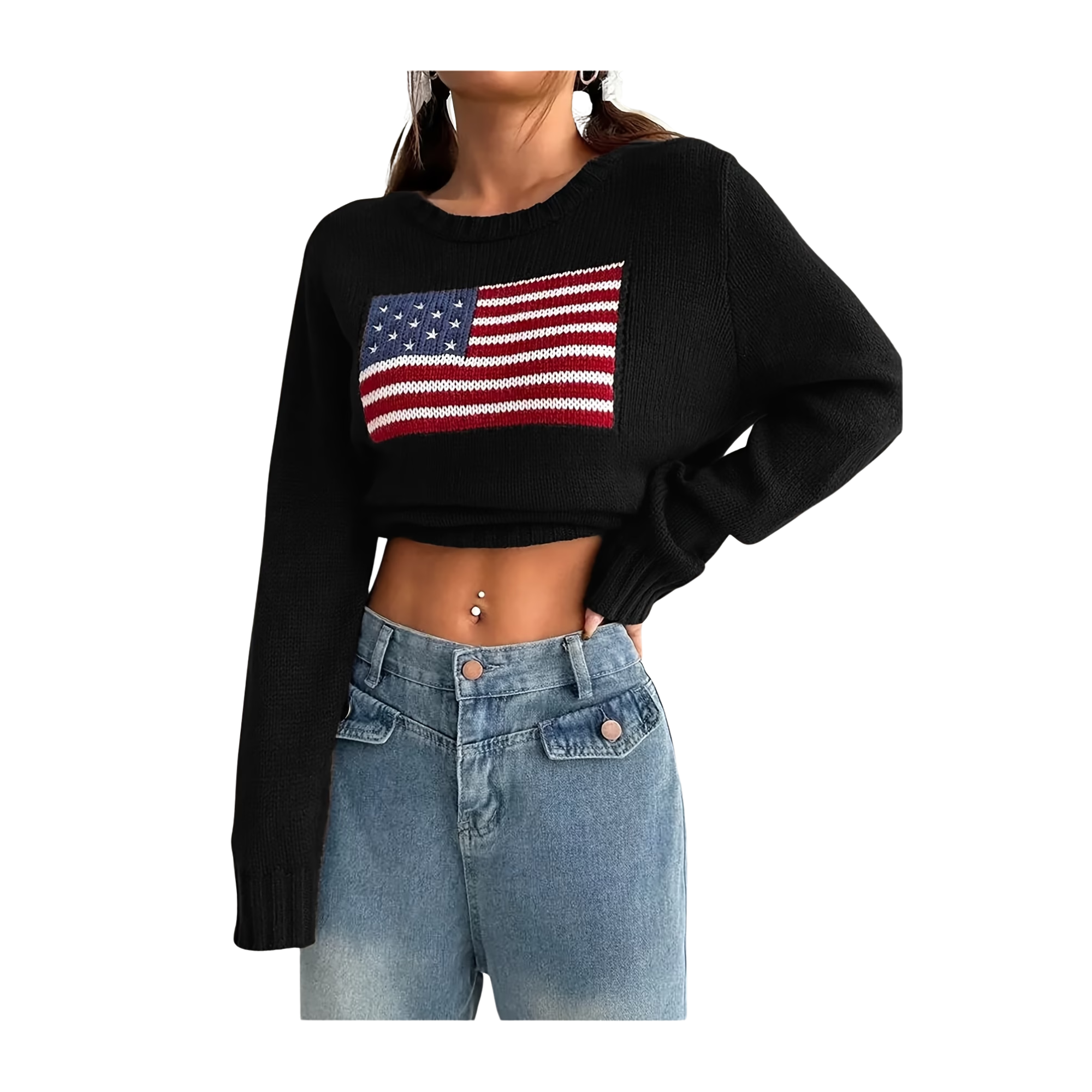 National Flag Long Sleeve Pullover