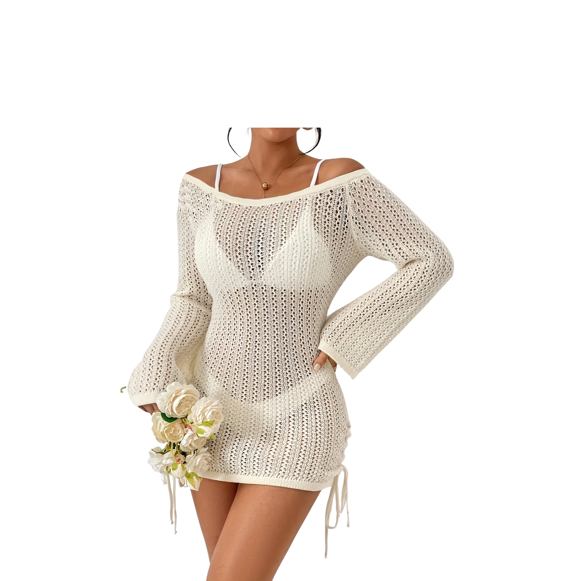 Off-Shoulder Cover-Up Dress