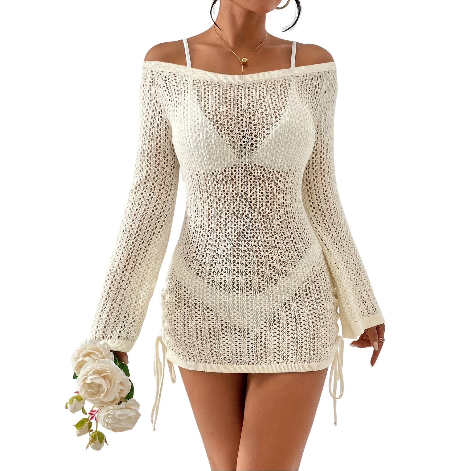 Off-Shoulder Cover-Up Dress